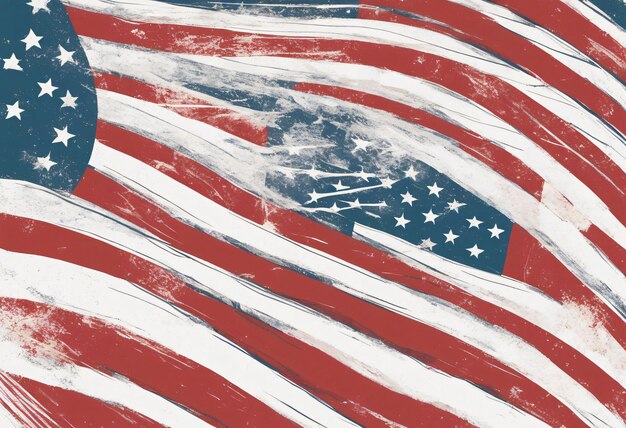 American flag grunge background