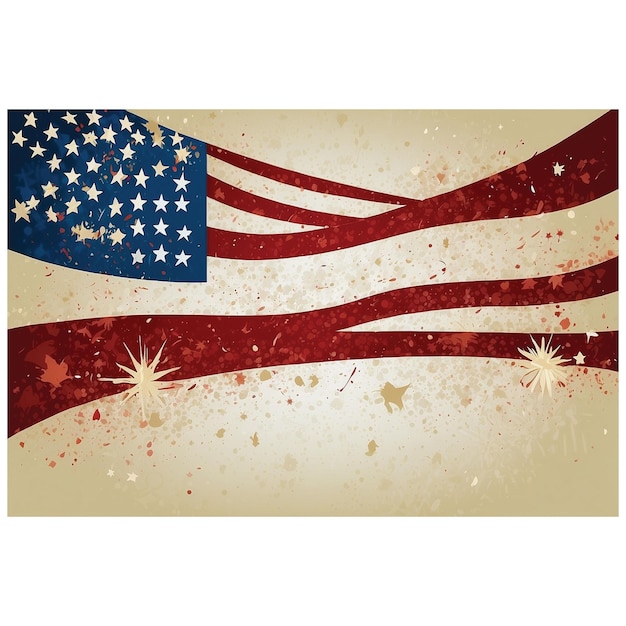 Photo american flag illustration design image for american independence day