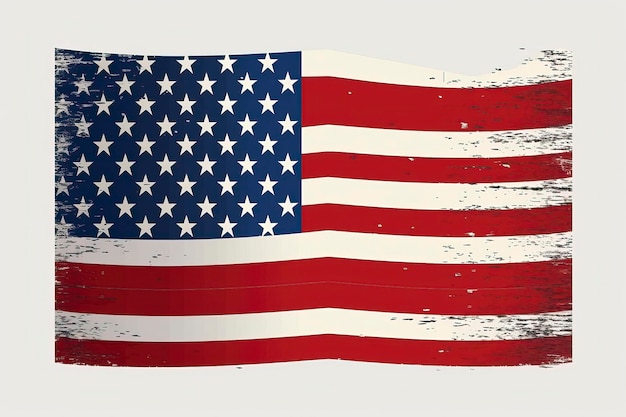 Иллюстрация американского флага Генеративный AI