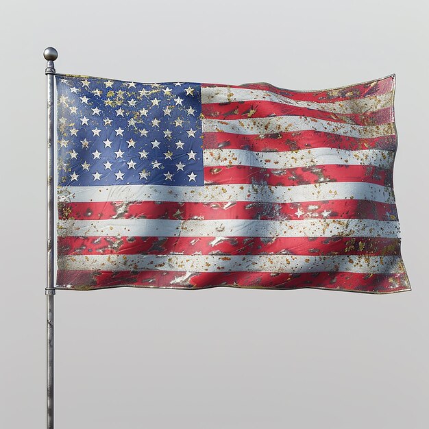 Photo american flag in kodachrome style