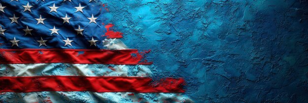 Американский флаг на синем фоне Нави Фон для баннера HD