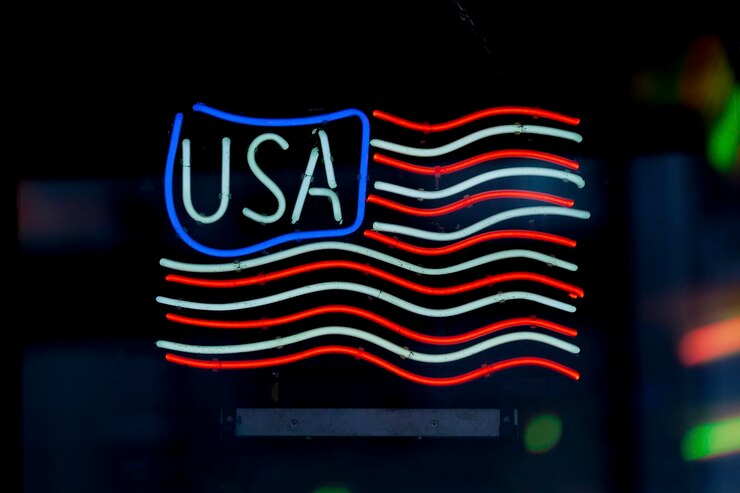 アメリカ国旗 ネオンライト