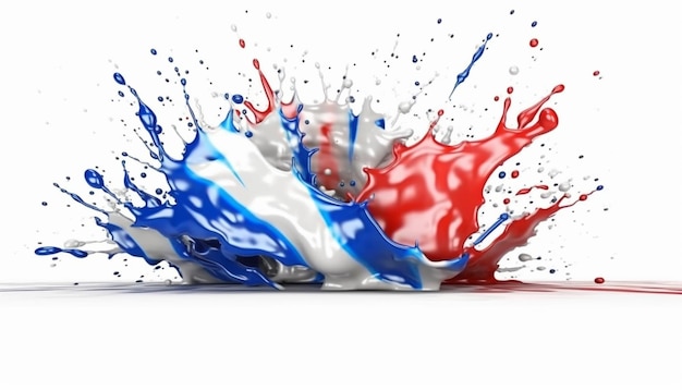 American flag in paint splash texture