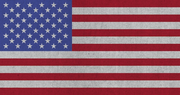 Photo american flag of united states of america texturized background