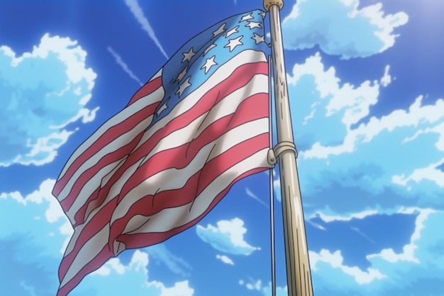 american flag of united states of america