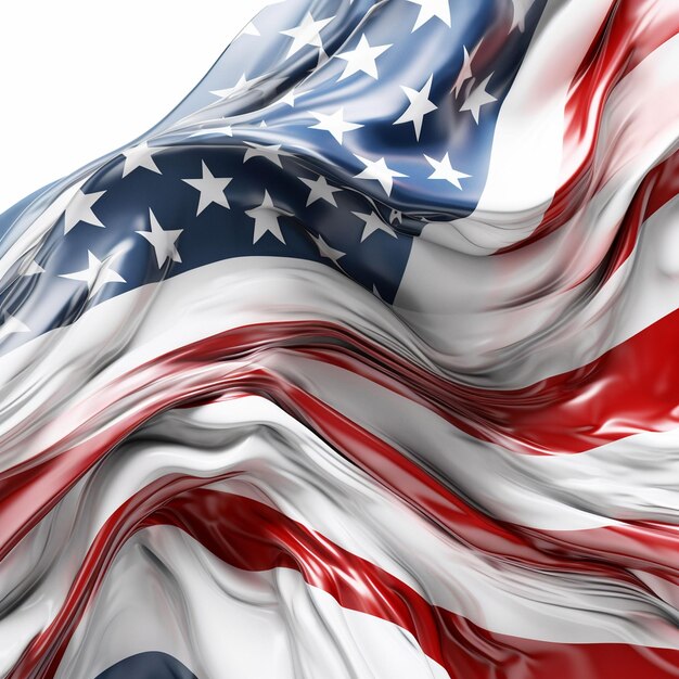 Photo american flag of united states of america