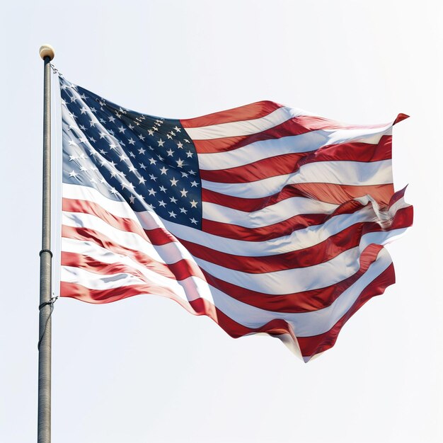 Photo american flag of united states of america