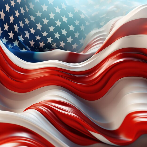 Photo american flag of united states of america