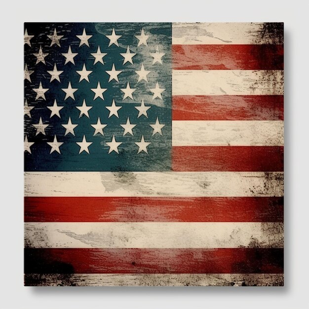 Photo american flag of united states of america