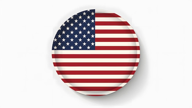 The American flag The United States Round