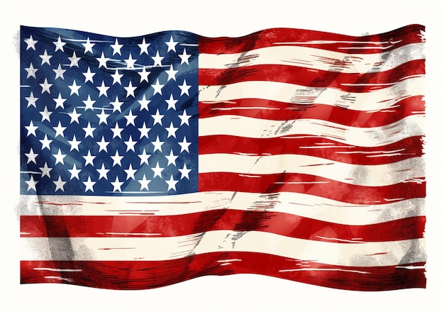 american flag vector design