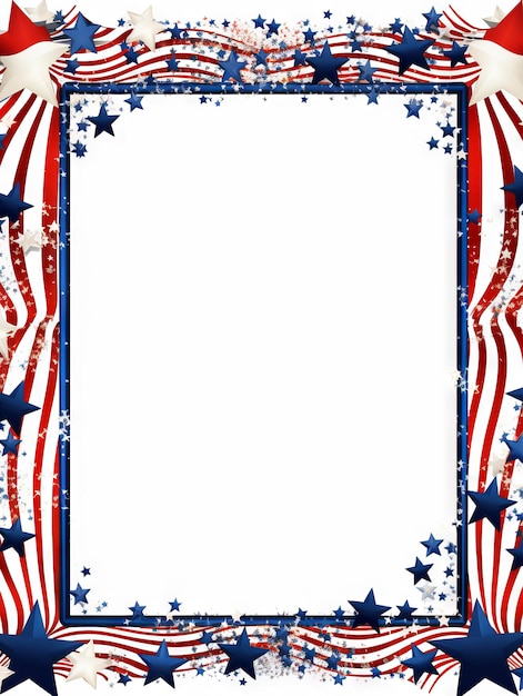 Photo american flag vertical frame