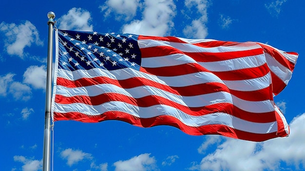 American Flag Wave Close Up voor Memorial Day of 4th of July