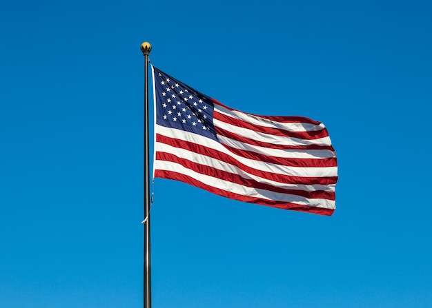 Photo american flag waving