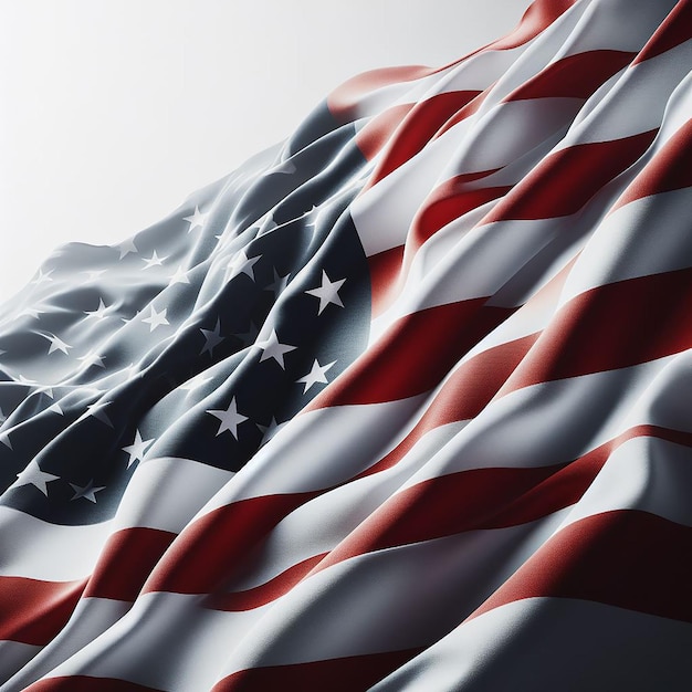 American flag on a white background