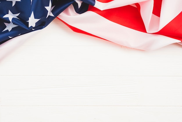 American flag on white background