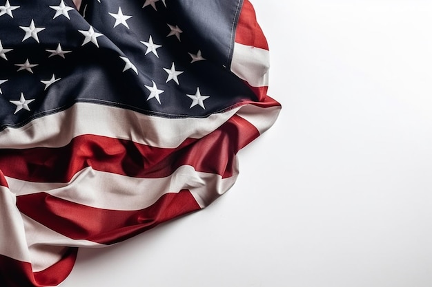 American flag on a white background