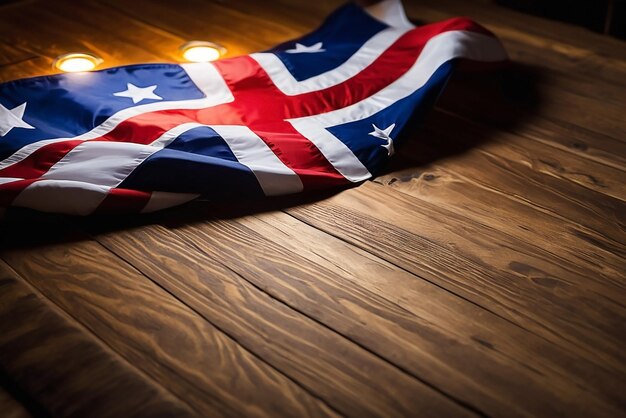 American Flag in Wood