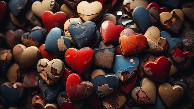 Photo american flags arranged in a heart shape wallpaper