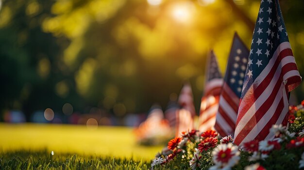 American Flags and Patriotic Decorations for Memorial Day