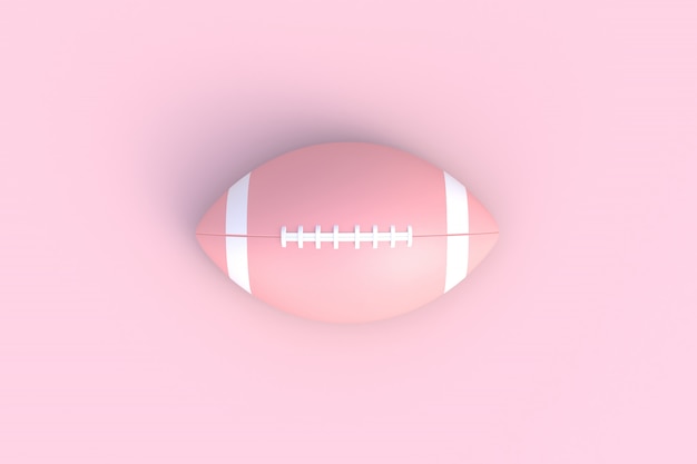 Photo american football abstract minimal pink background