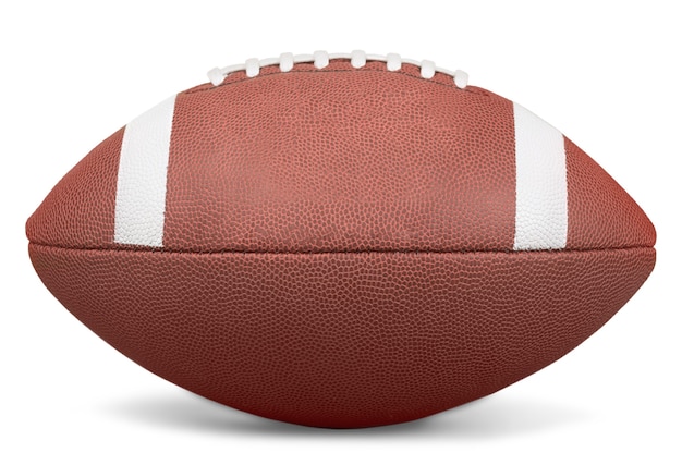 Pallone da football americano isolato su sfondo bianco