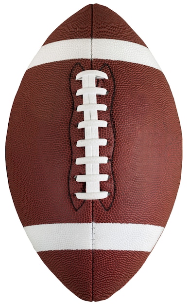 白い背景で隔離のアメリカンフットボールのボール