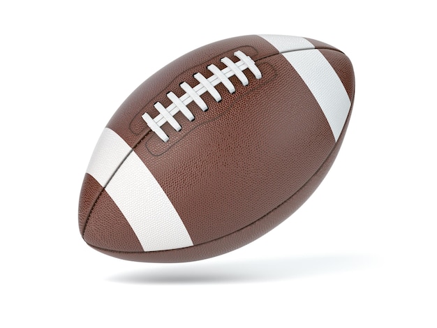 American football ball isolated on white background