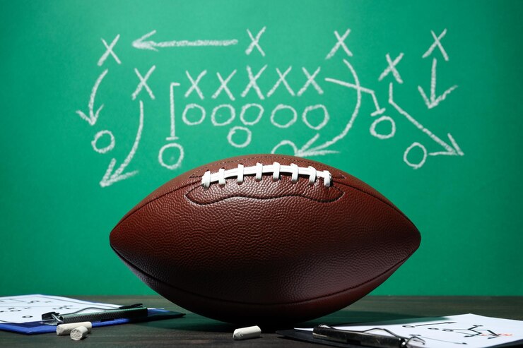 Photo american football concept of super bowl and american football