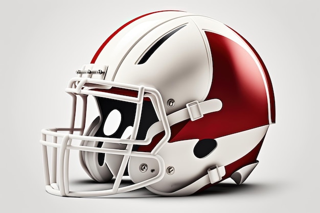 アメリカンフットボールのヘルメットイラスト スポーツコンセプト 白背景 生成AI