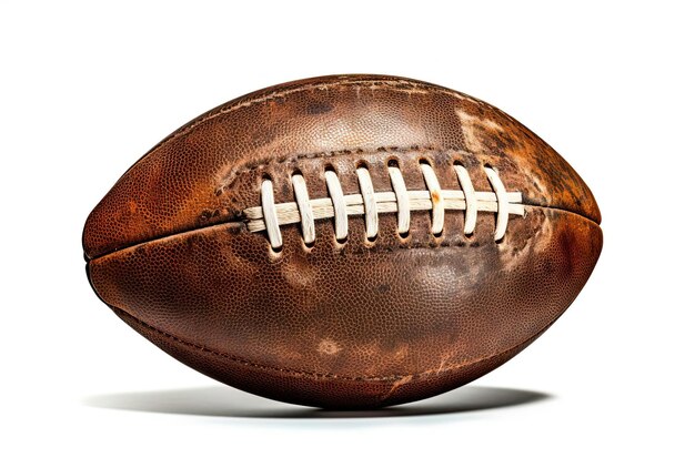 Photo an american football isolated on a white background in the style of mottled