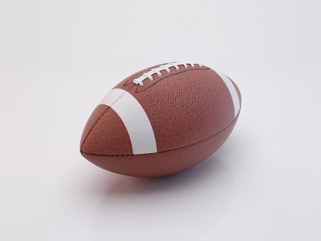 American football isolated on white background with clipping path. Super bowl.