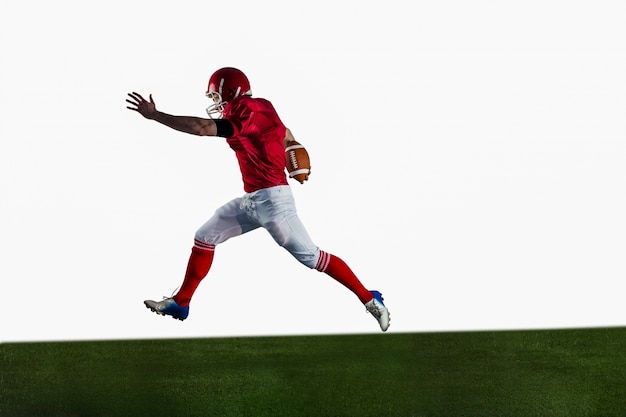 Photo american football player playing football