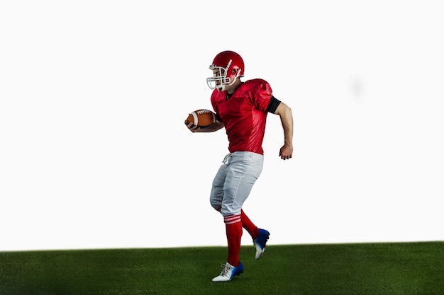 Photo american football player playing football