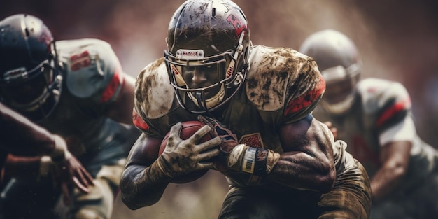 American football players in the game Generative AI