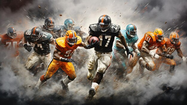 American football-spelers in een super bowl-spel