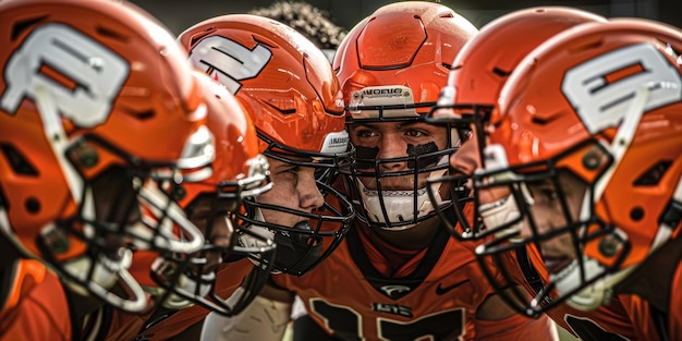 Foto american football spelers op het veld generatieve ai