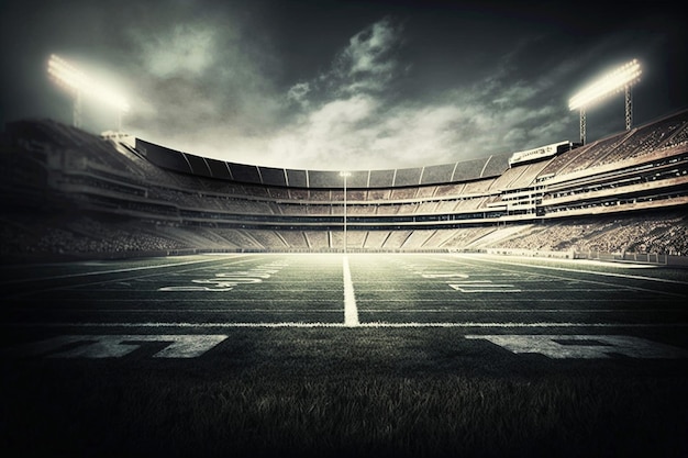 Photo american football stadium generative ai