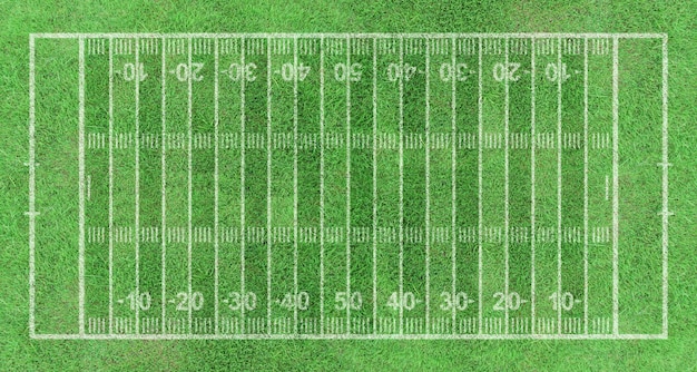 American football veld streep gras met witte patroon lijnen Top view