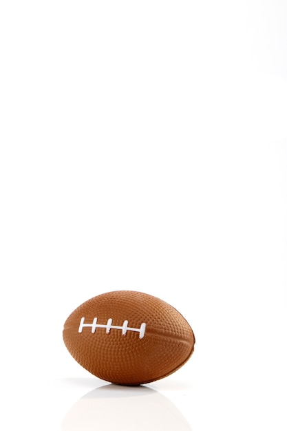 American football white background, close-up