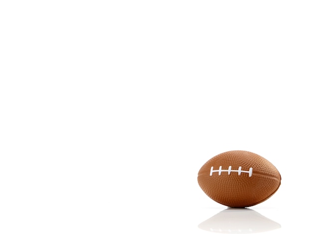 Photo american football white background, close-up