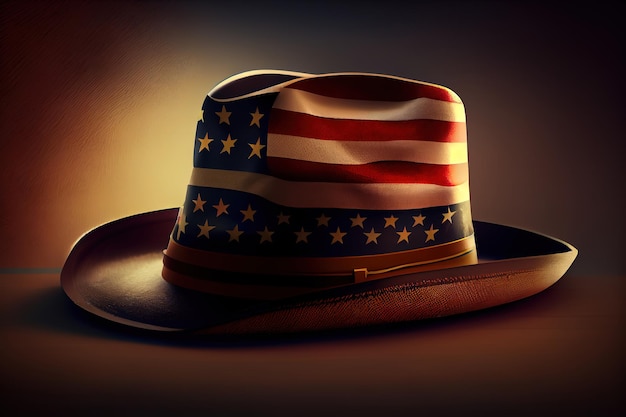 American holidays background with hat Happy Labor Day Generative Ai