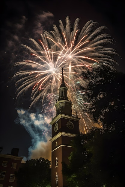 American Independence Day firework 4th of July