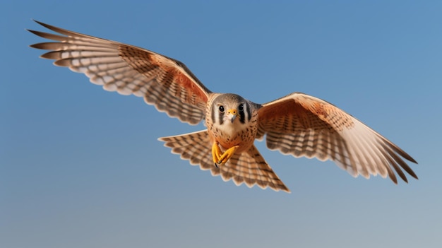 American kestrel Falco sparverius in flight generative ai