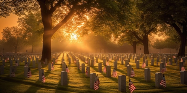 Photo american memorial day america day high quality photo generative ai