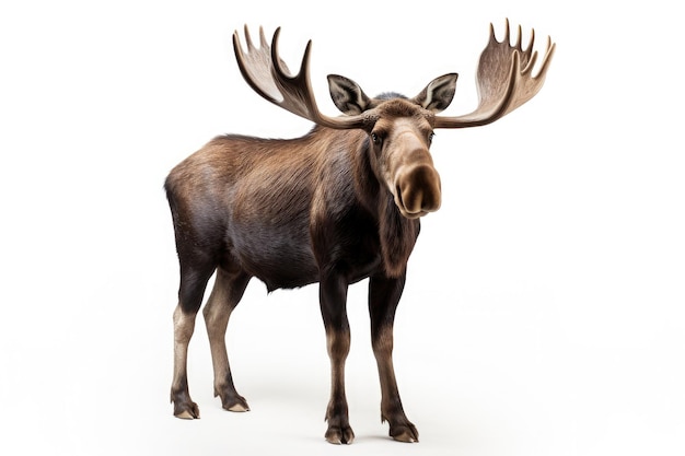 Photo american moose on white background