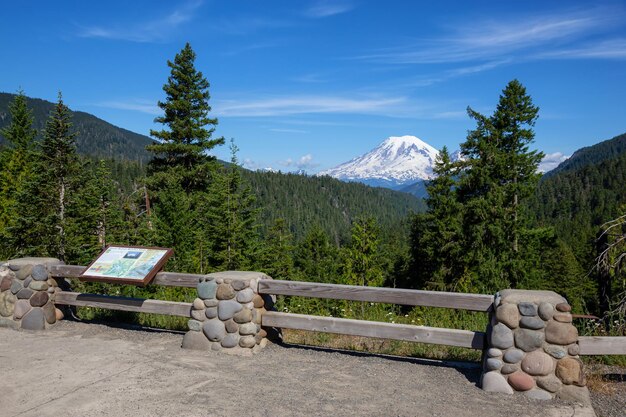 American Mountain Landscape view during a sunny summer day