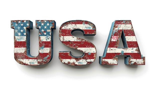 Фото Американский национальный флаг, логотип, баннер сша, патриотизм, звезды и полосы с текстом 