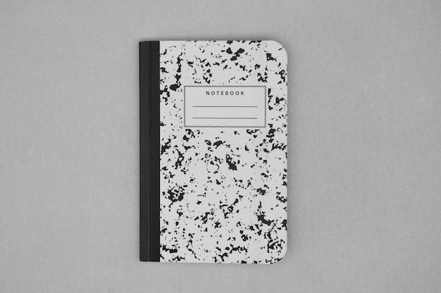 Photo american notebook on grey background