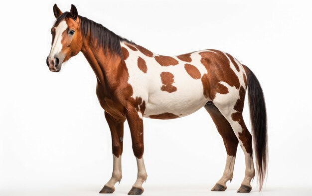 Photo american paint horse isolated on a white background